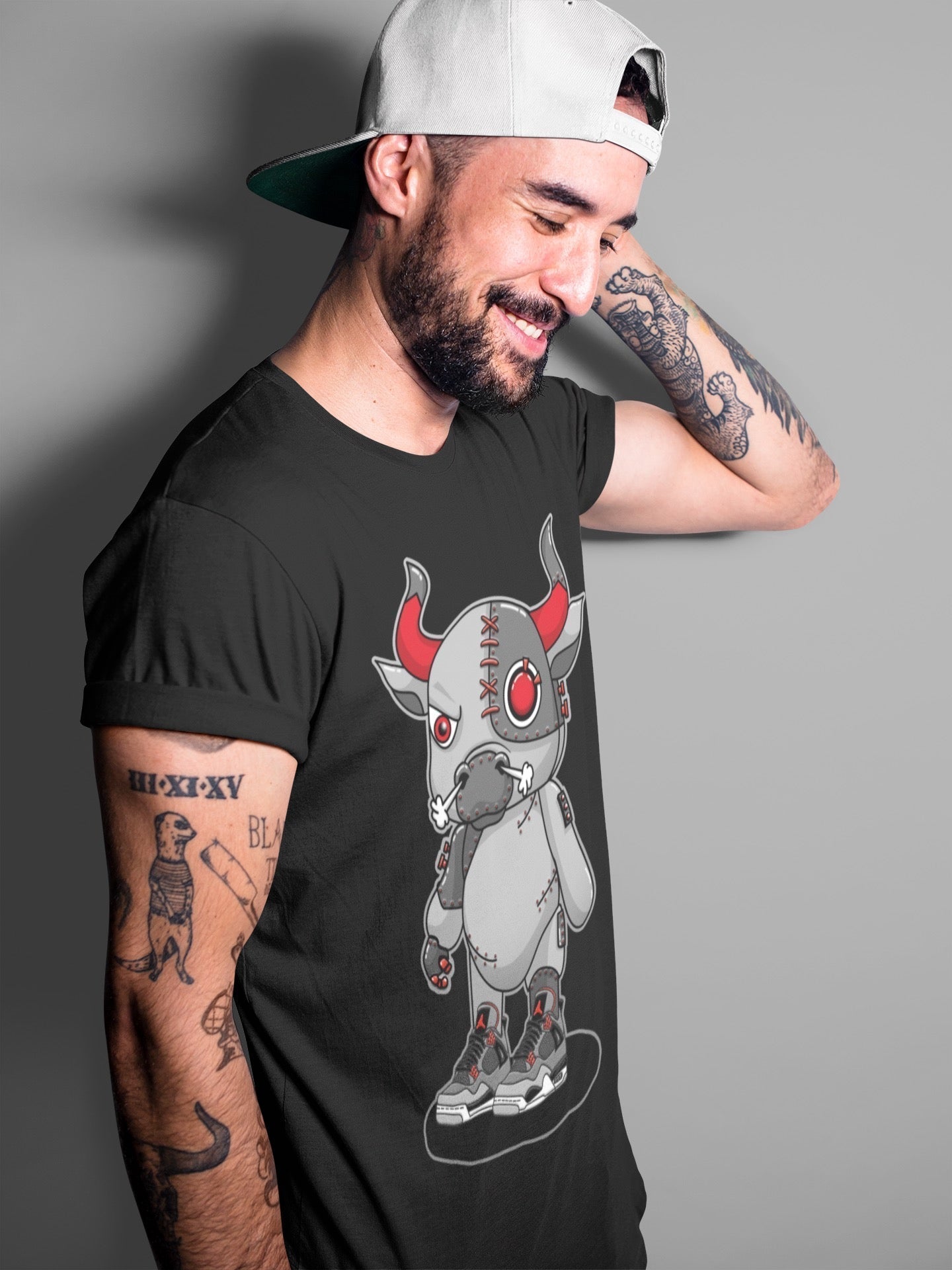Cyborg Bull Unisex Tops - Air Jordan 4 Infrared