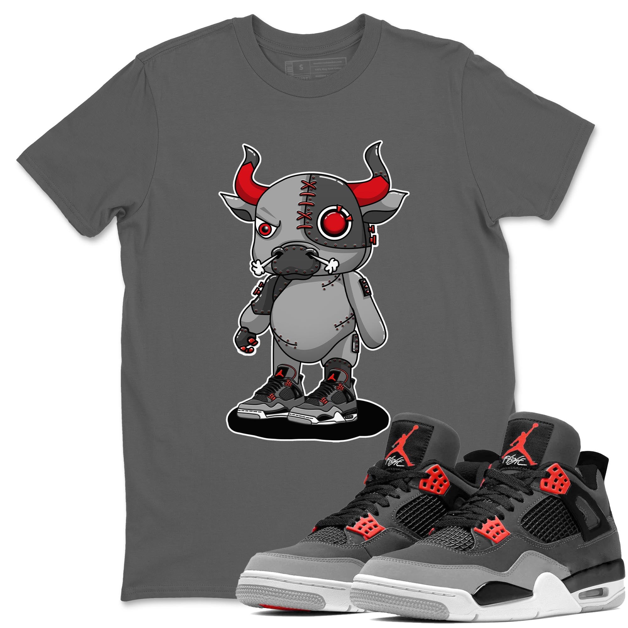 Cyborg Bull Unisex Tops - Air Jordan 4 Infrared