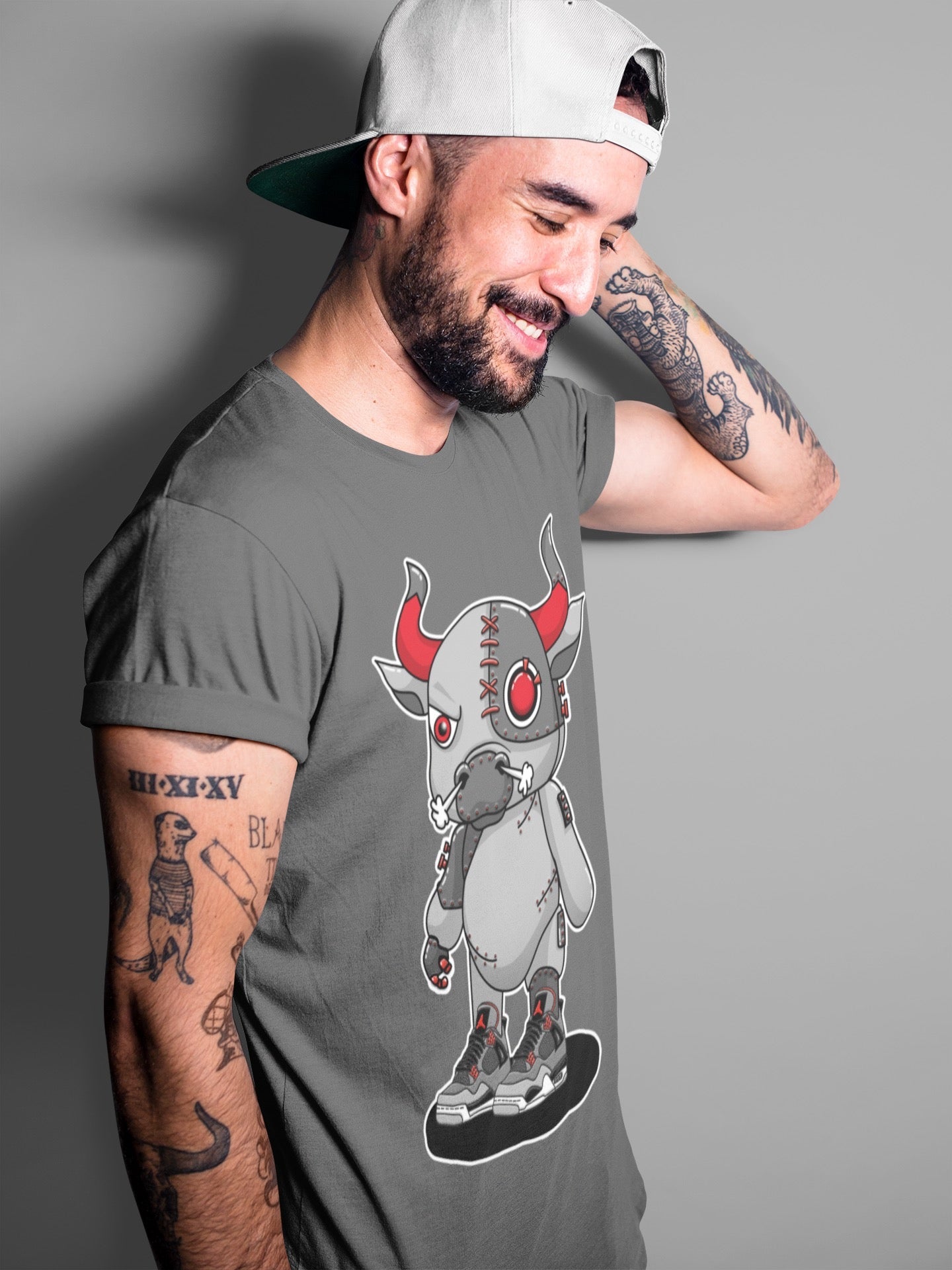 Cyborg Bull Unisex Tops - Air Jordan 4 Infrared