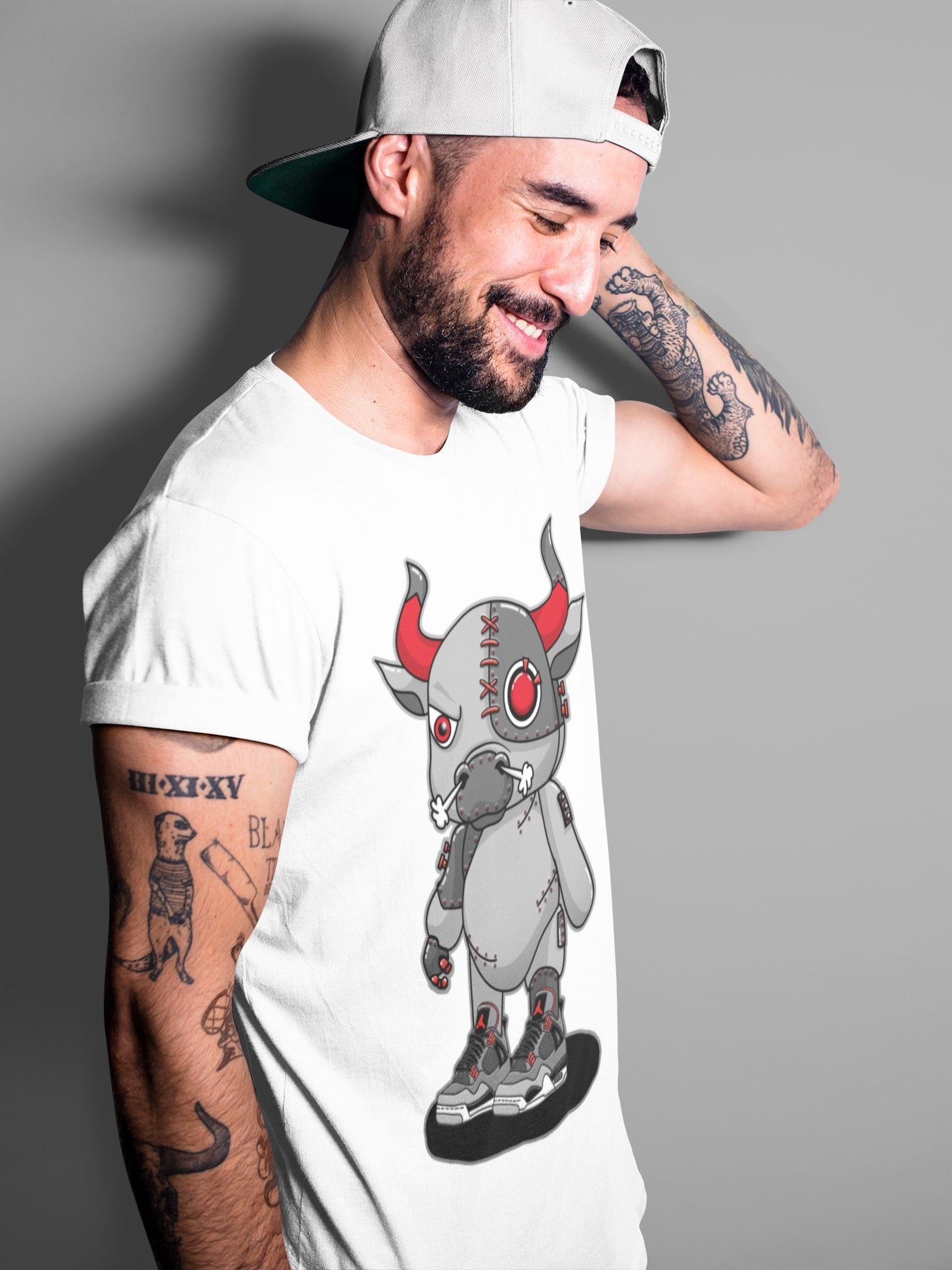 Cyborg Bull Unisex Tops - Air Jordan 4 Infrared