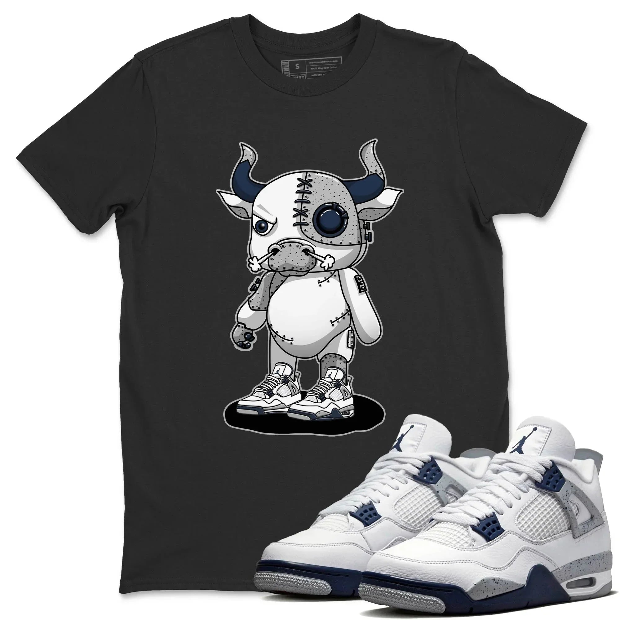 Cyborg Bull Unisex Tops - Air Jordan 4 Midnight Navy