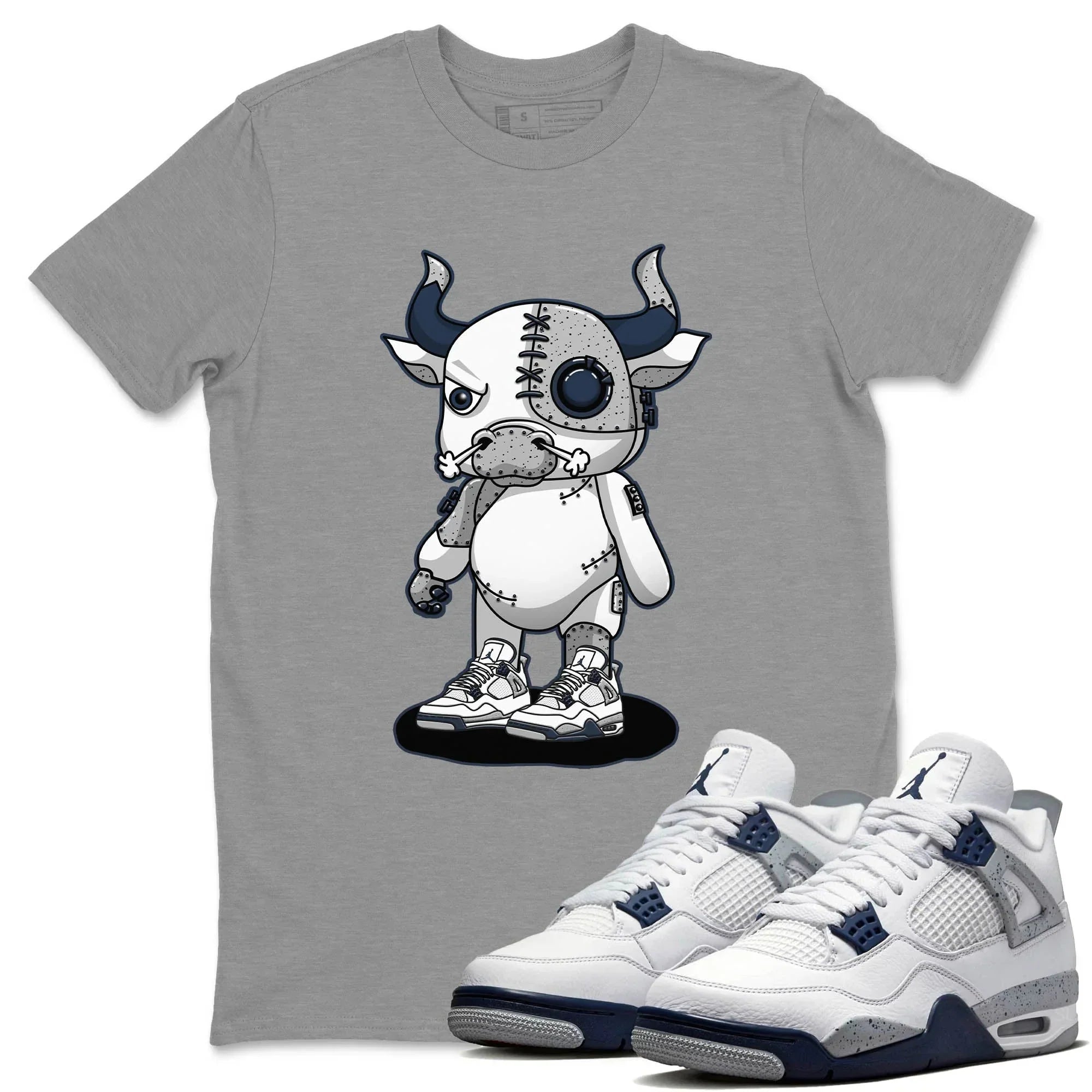 Cyborg Bull Unisex Tops - Air Jordan 4 Midnight Navy