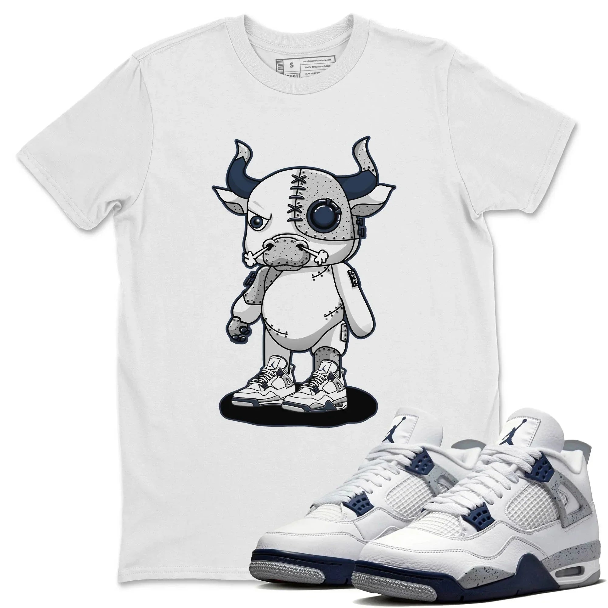 Cyborg Bull Unisex Tops - Air Jordan 4 Midnight Navy