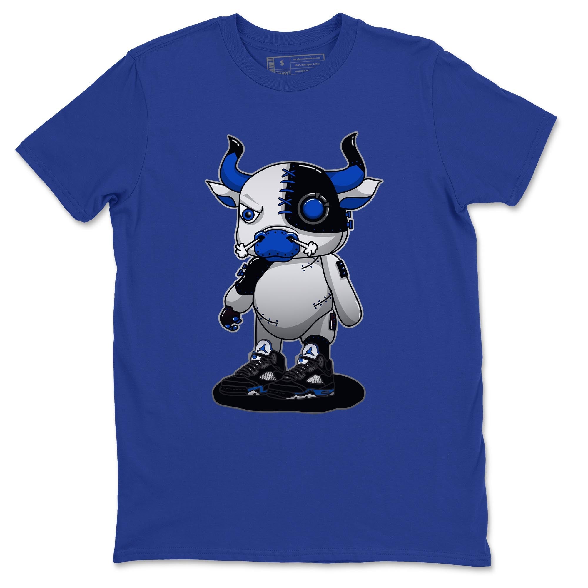 Cyborg Bull Unisex Tops - Air Jordan 5 Racer Blue