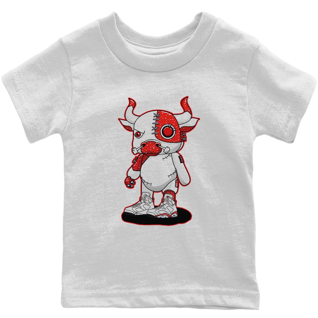 Cyborg Bull Kids Tops - Air Jordan 6 Red Velvet Cookies