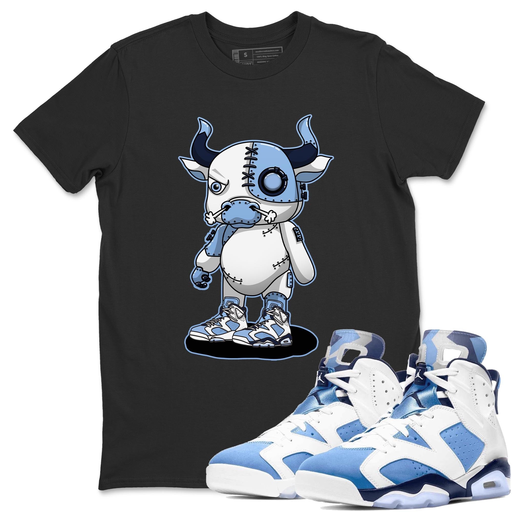 Cyborg Bull Unisex Tops - Air Jordan 6 UNC
