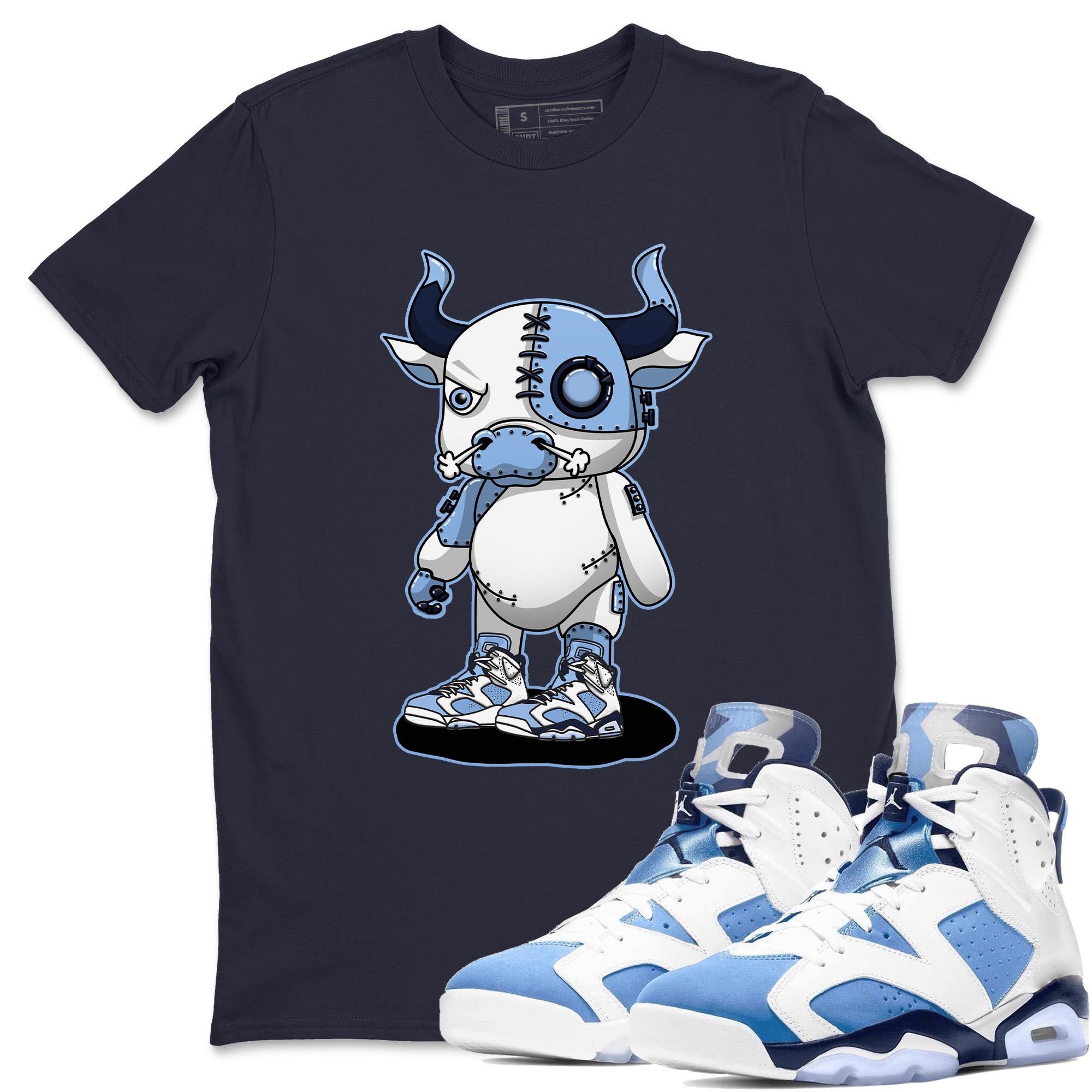 Cyborg Bull Unisex Tops - Air Jordan 6 UNC