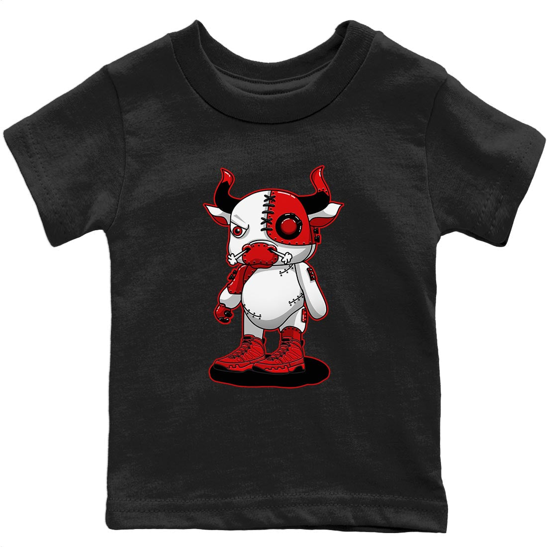 Cyborg Bull Kids Tops - Air Jordan 9 Chile Red