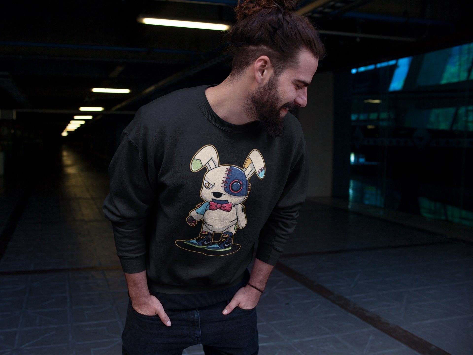Cyborg Bunny Unisex Tops - Air Jordan 1 Bio Hack