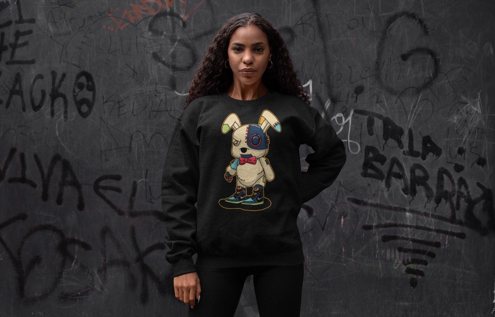Cyborg Bunny Unisex Tops - Air Jordan 1 Bio Hack