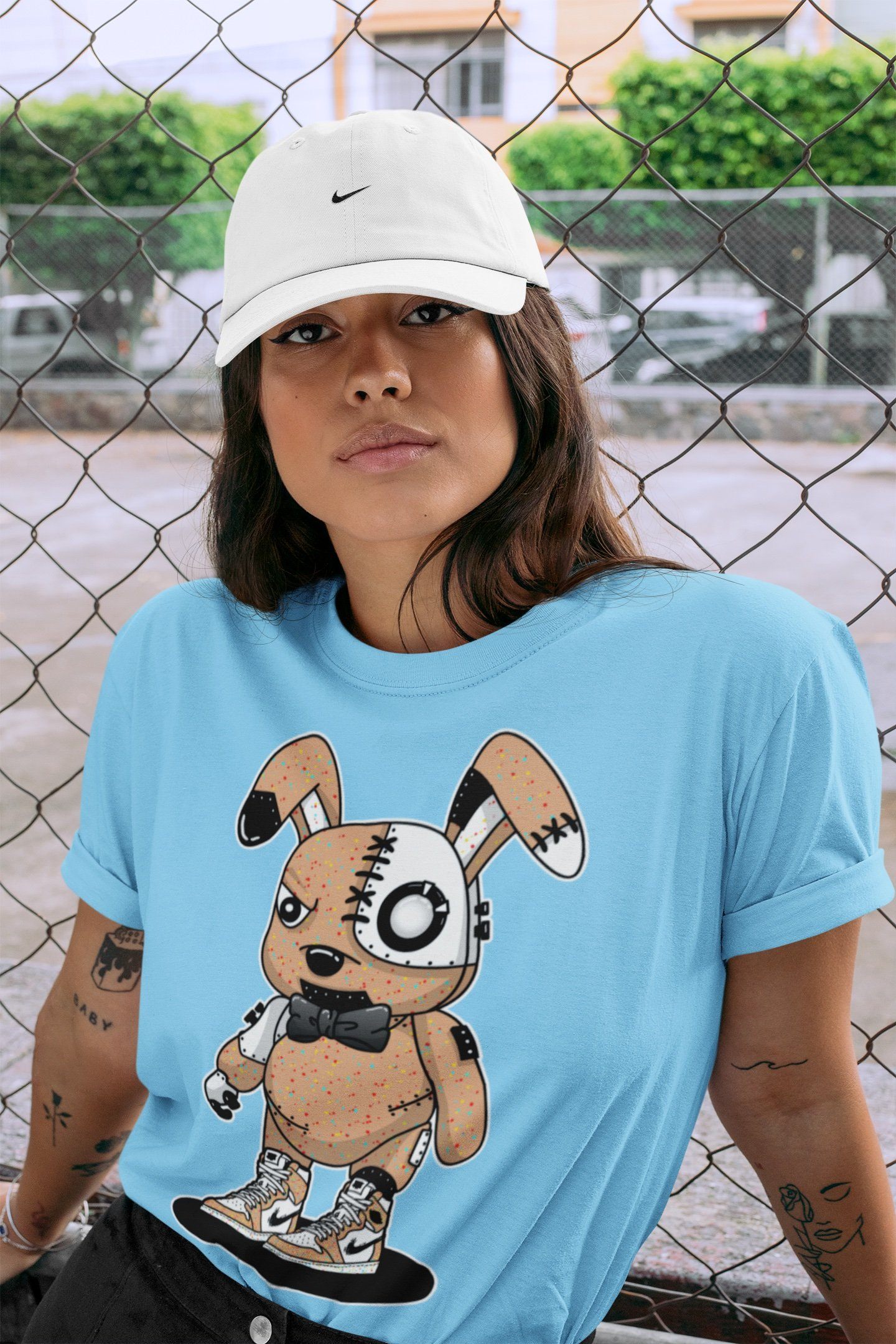 Cyborg Bunny Unisex Tops - Air Jordan 1 Brushstroke