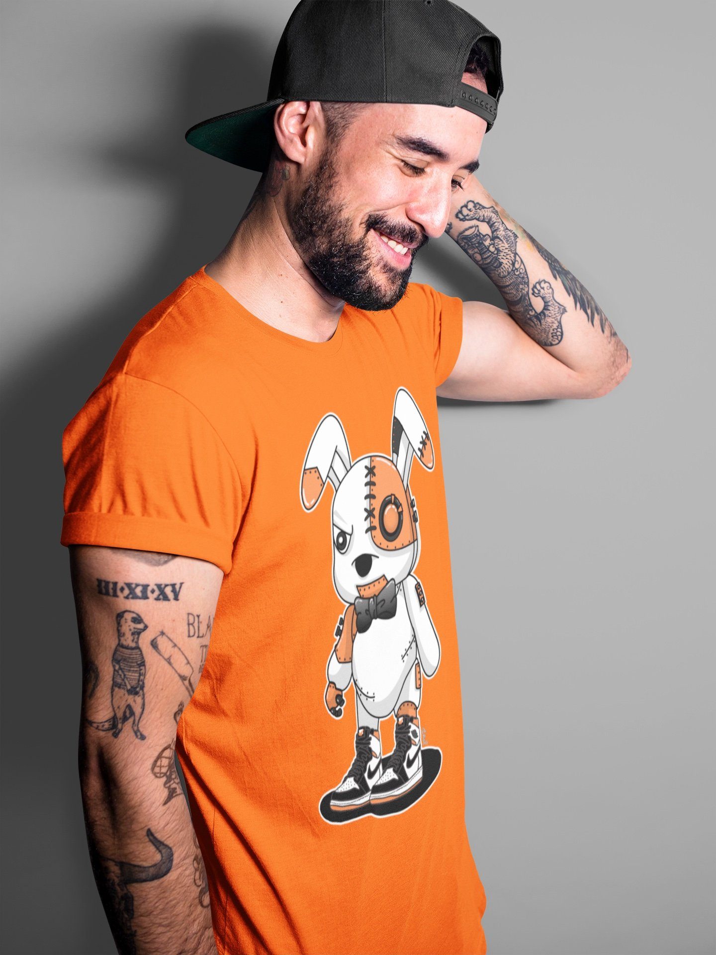 Cyborg Bunny Unisex Tops - Air Jordan 1 Electro Orange