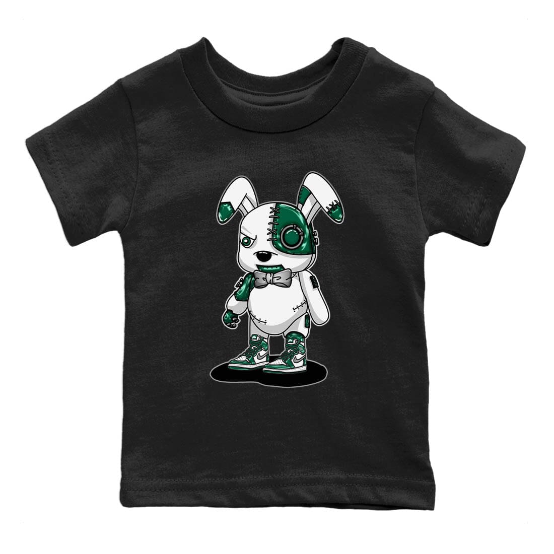 Cyborg Bunny Kids Tops - Air Jordan 1 Gorge Green