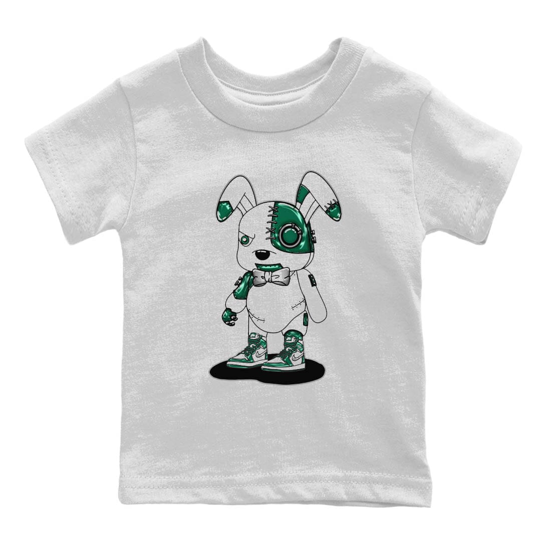 Cyborg Bunny Kids Tops - Air Jordan 1 Gorge Green