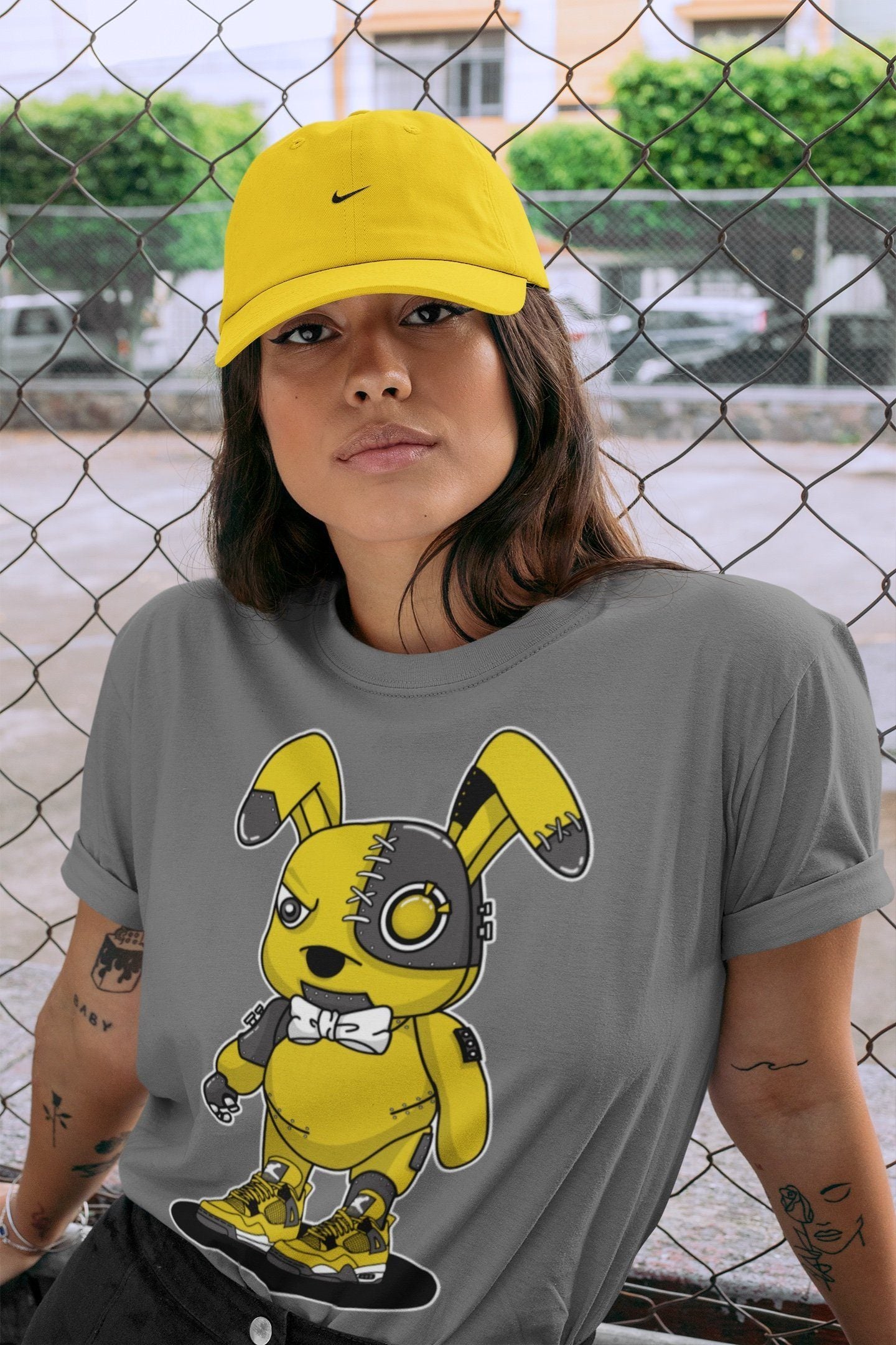 Cyborg Bunny Unisex Tops - Air Jordan 4 Lightning