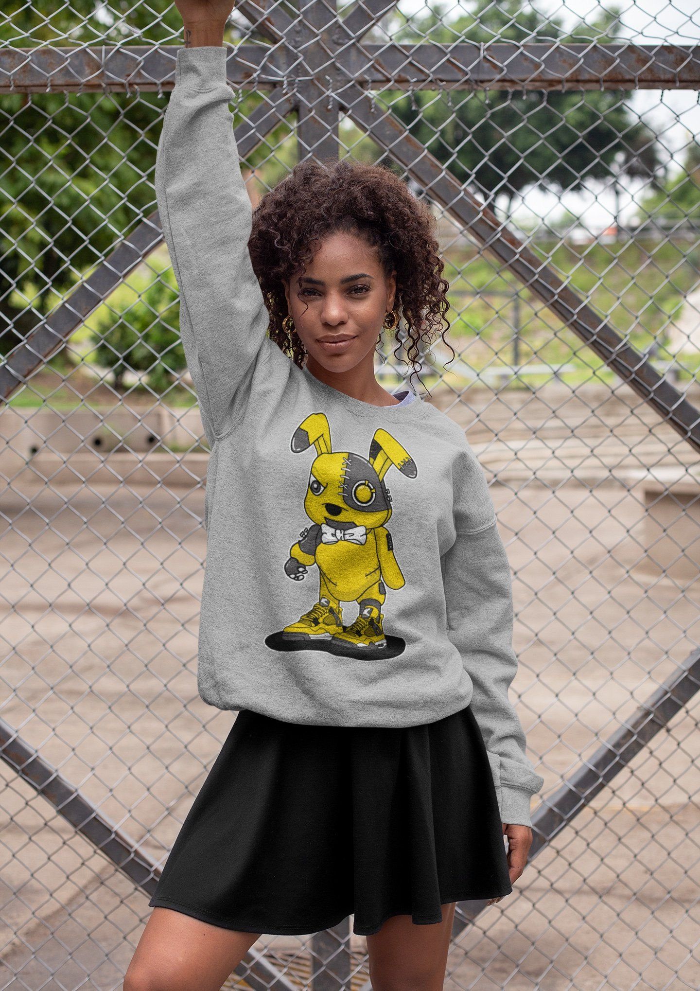 Cyborg Bunny Unisex Tops - Air Jordan 4 Lightning