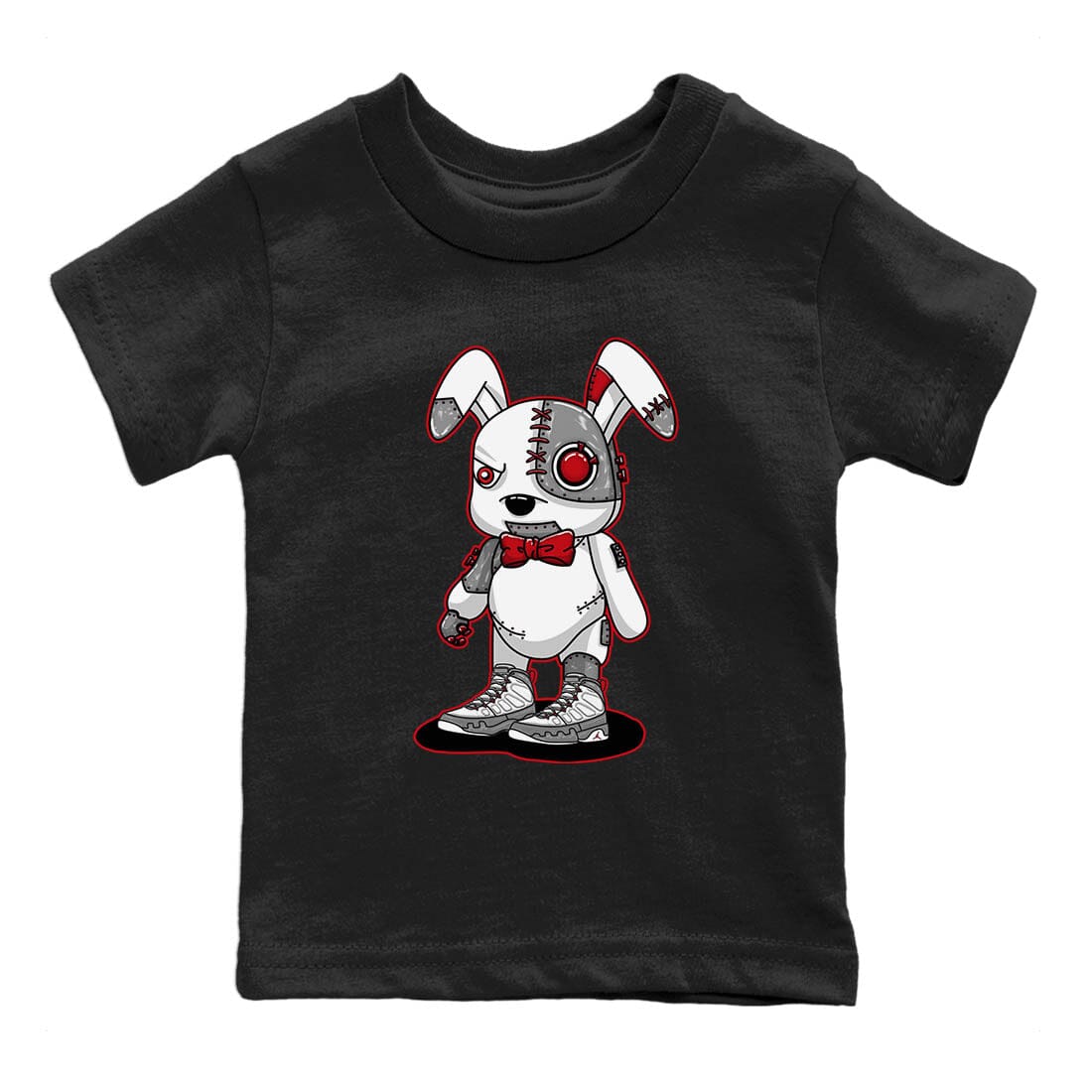 Cyborg Bunny Kids Tops - Air Jordan 9 Fire Red