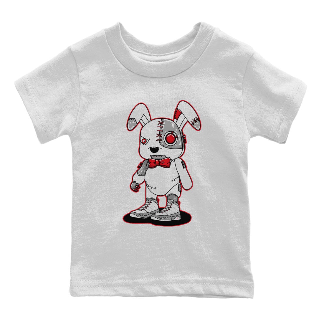 Cyborg Bunny Kids Tops - Air Jordan 9 Fire Red
