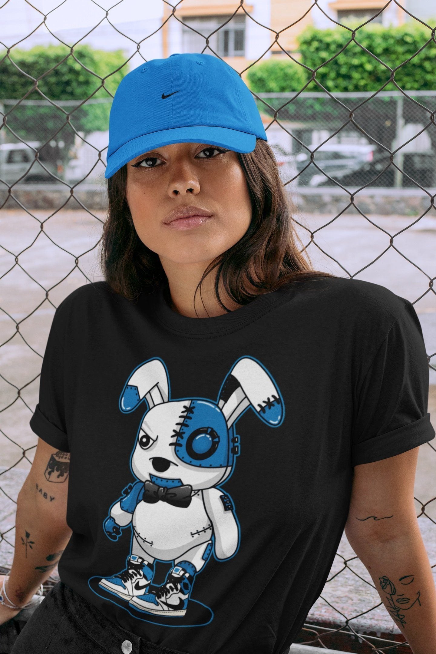 Cyborg Bunny Unisex Tops - Air Jordan 1 Travis Scott Fragment