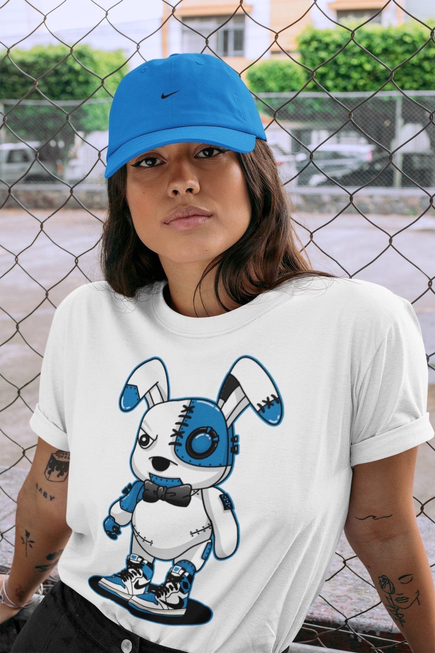 Cyborg Bunny Unisex Tops - Air Jordan 1 Travis Scott Fragment
