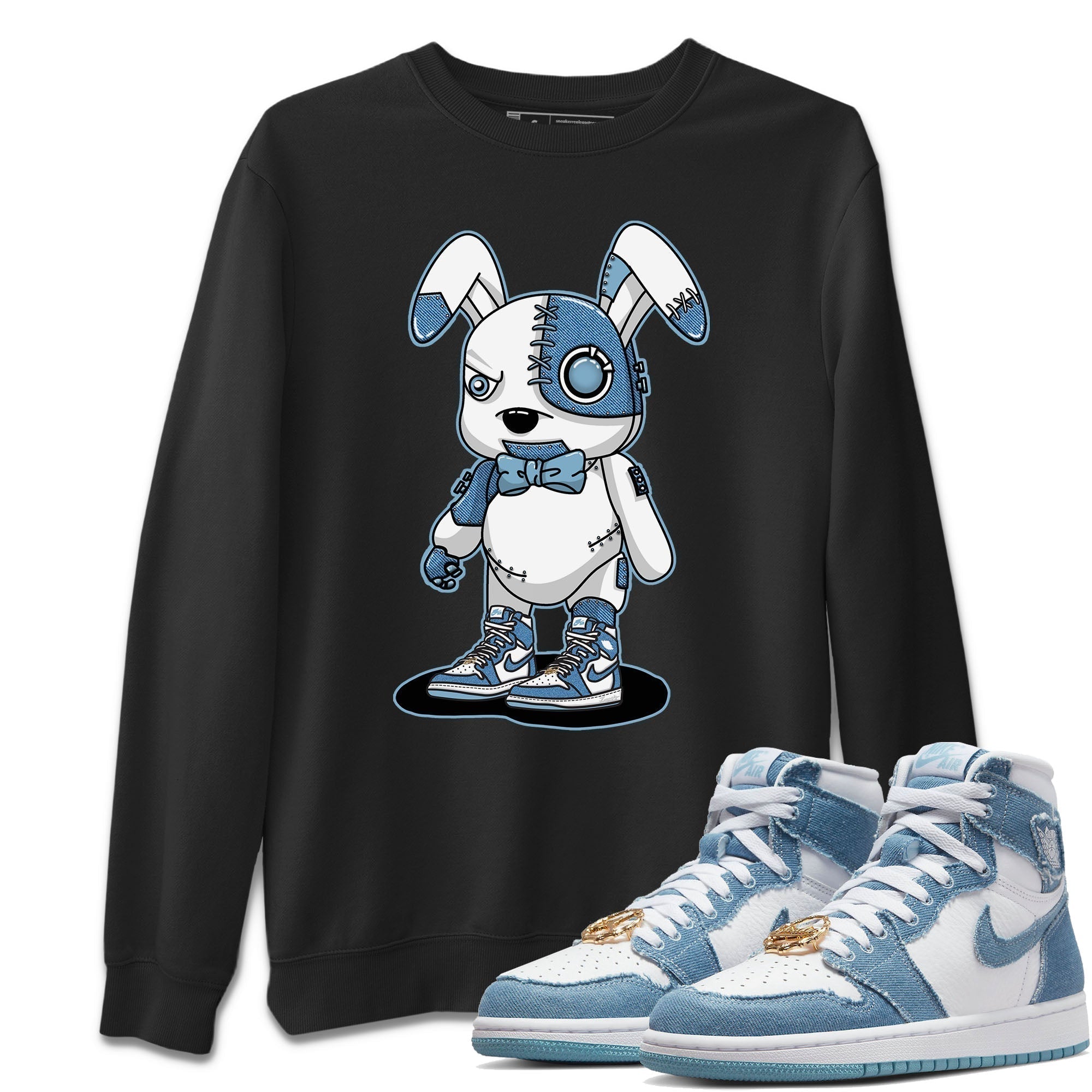 Cyborg Bunny Unisex Tops - Air Jordan 1 Denim