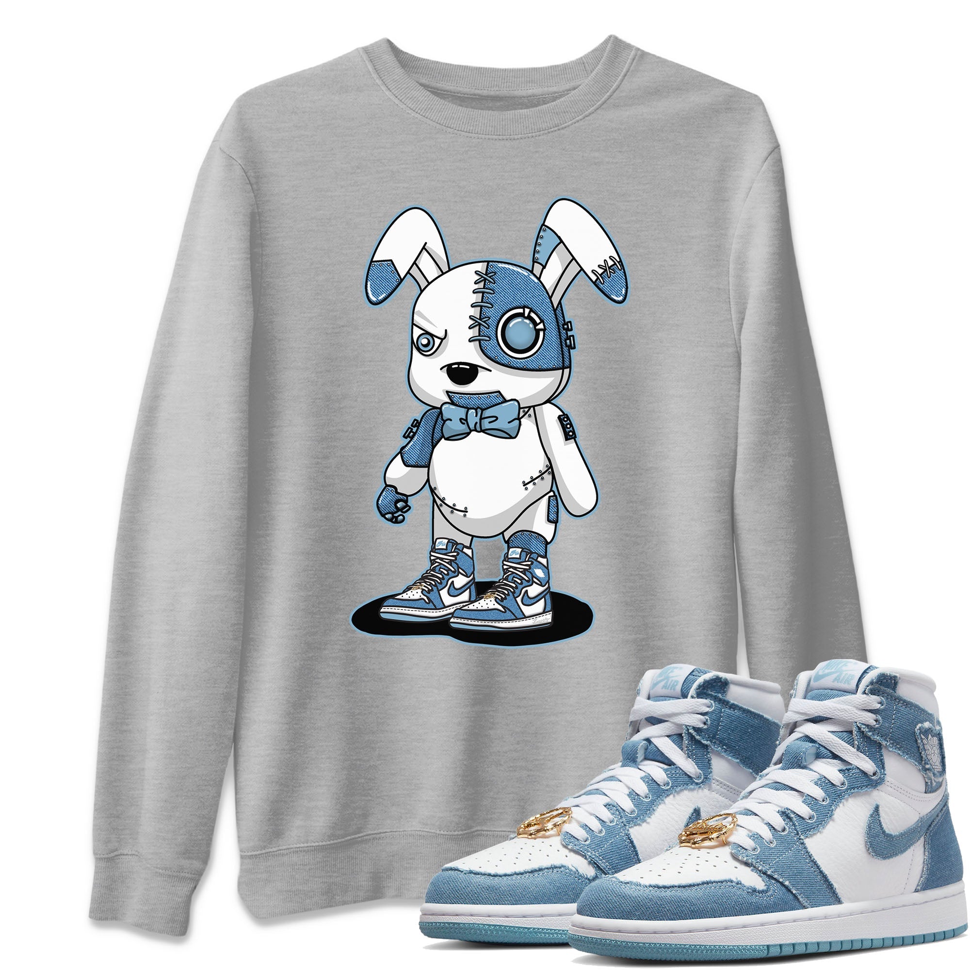 Cyborg Bunny Unisex Tops - Air Jordan 1 Denim