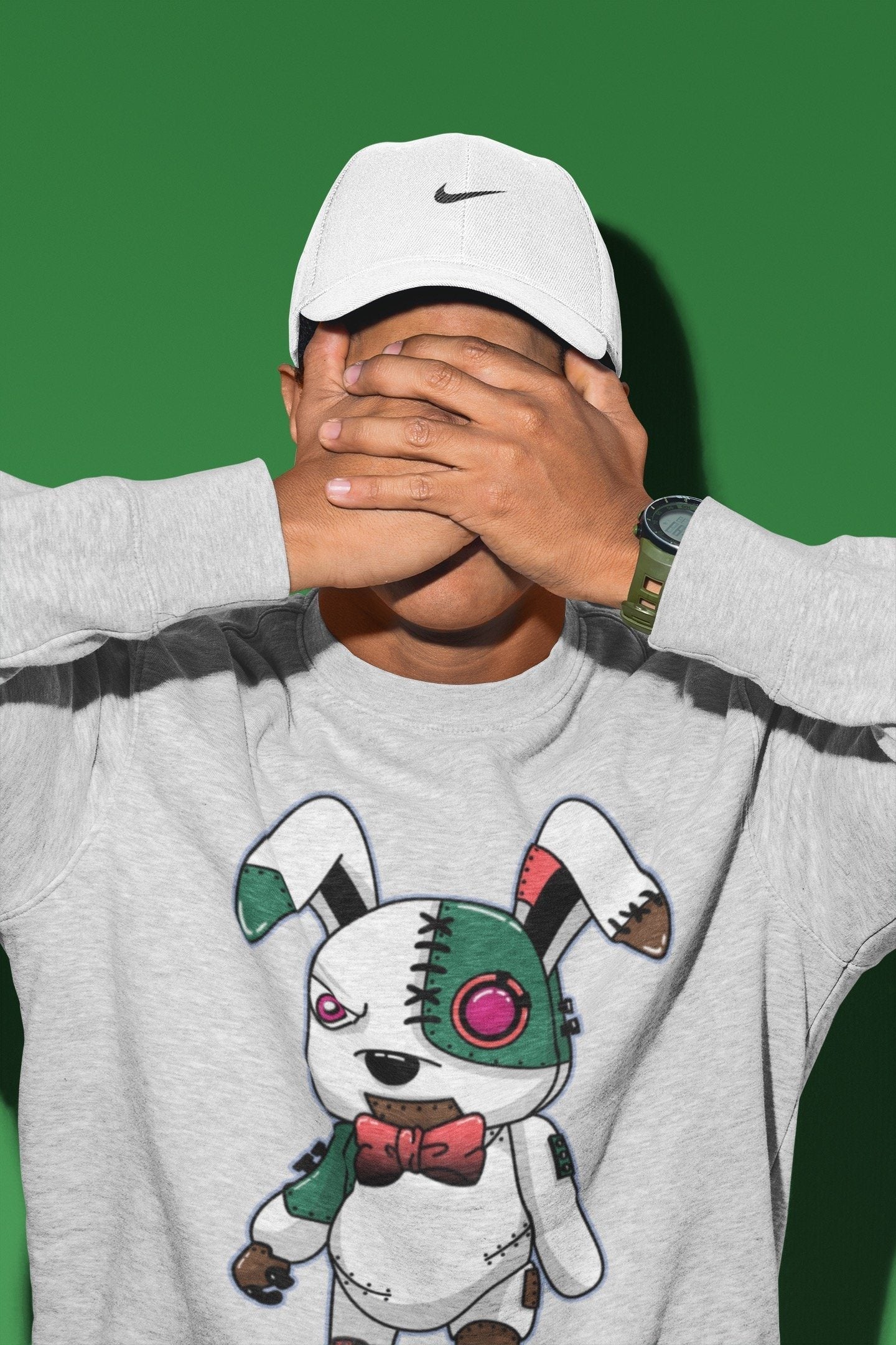 Cyborg Bunny Unisex Tops - Air Jordan 1 Hand Crafted