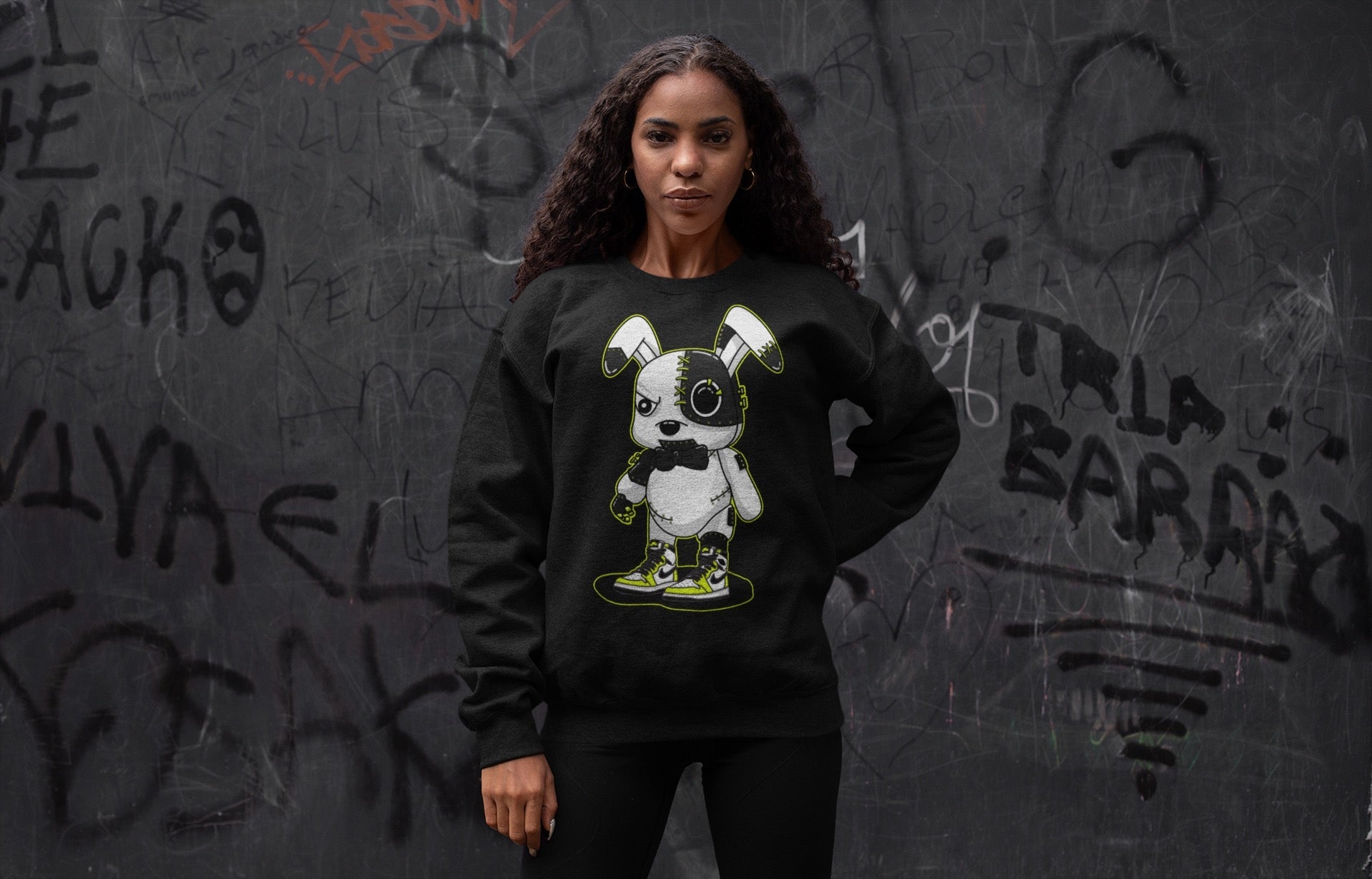 Cyborg Bunny Unisex Tops - Air Jordan 1 Visionaire