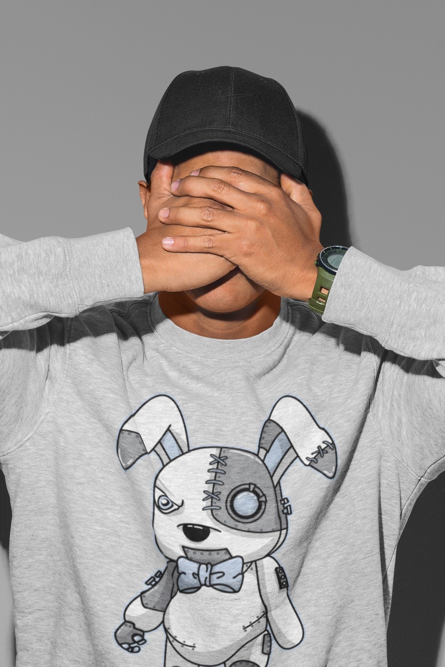 Cyborg Bunny Unisex Tops - Air Jordan 11 Cool Grey