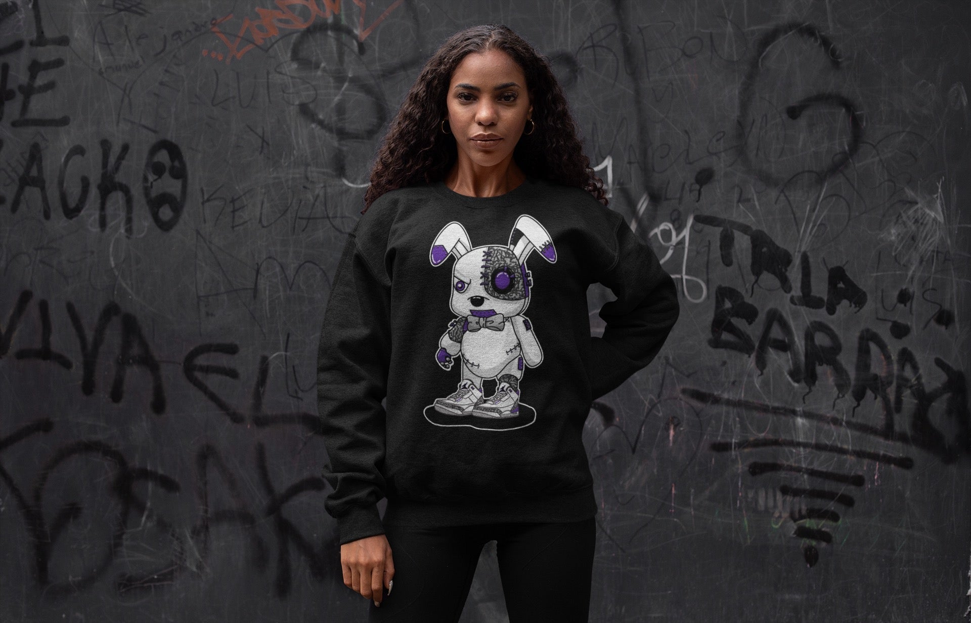 Cyborg Bunny Unisex Tops - Air Jordan 3 Dark Iris