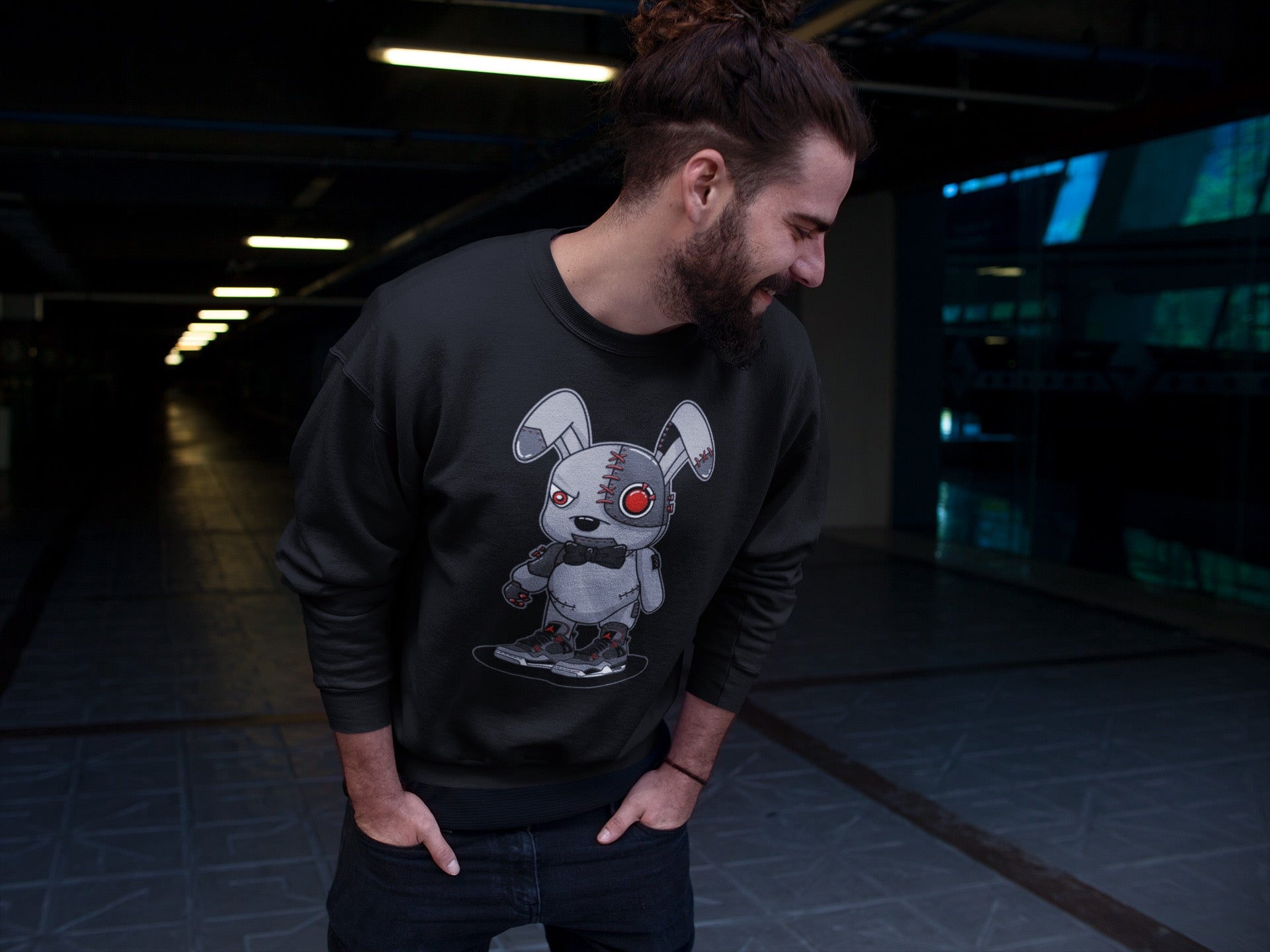 Cyborg Bunny Unisex Tops - Air Jordan 4 Infrared
