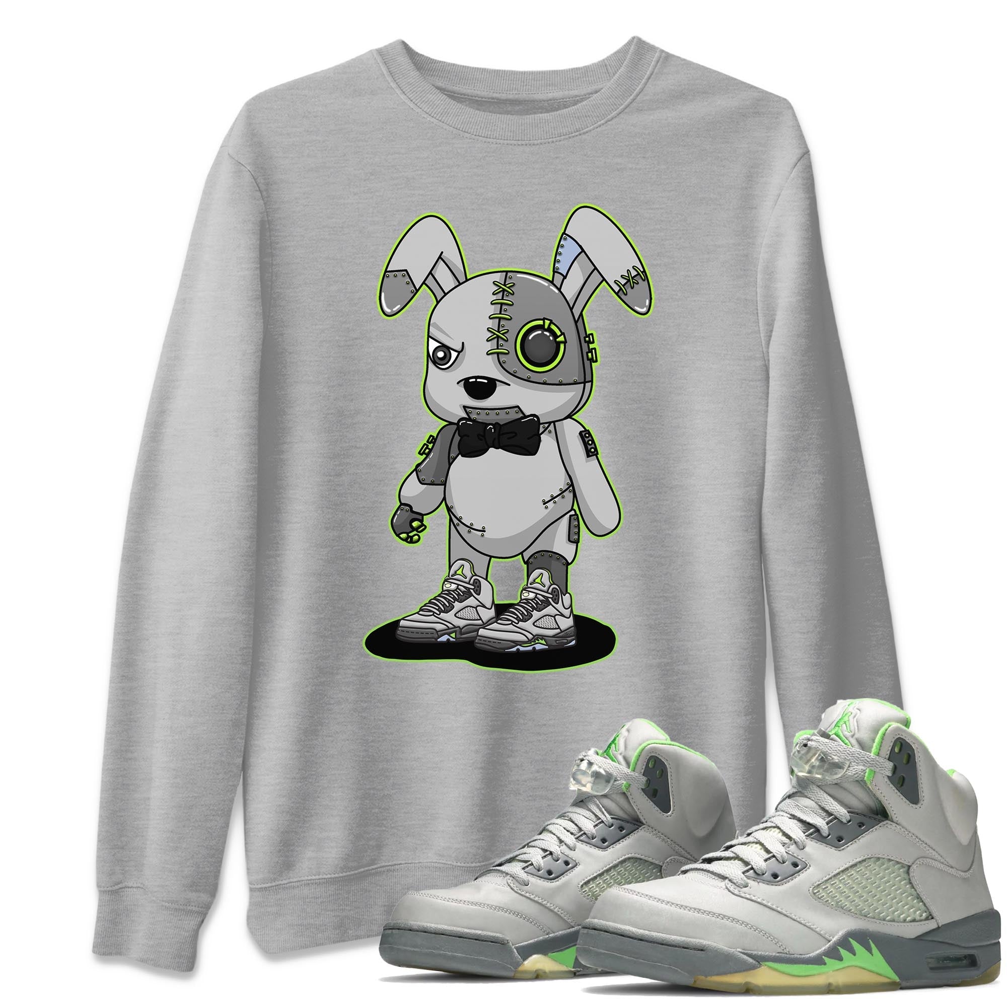 Cyborg Bunny Unisex Tops - Air Jordan 5 Green Bean