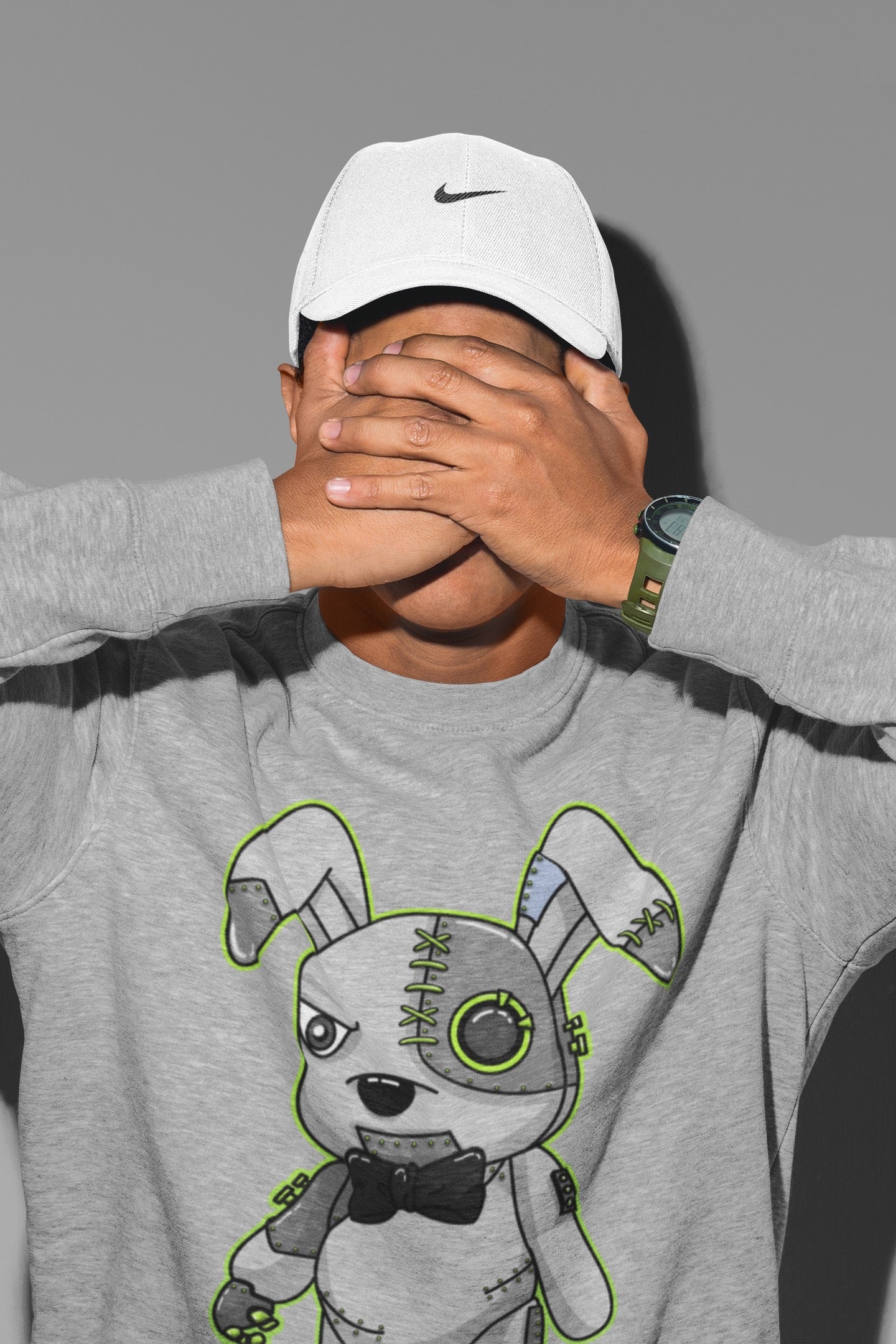 Cyborg Bunny Unisex Tops - Air Jordan 5 Green Bean