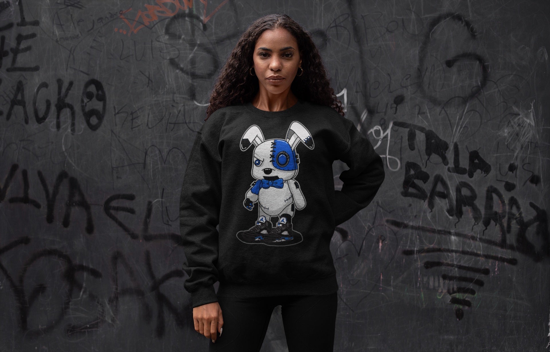 Cyborg Bunny Unisex Tops - Air Jordan 5 Racer Blue