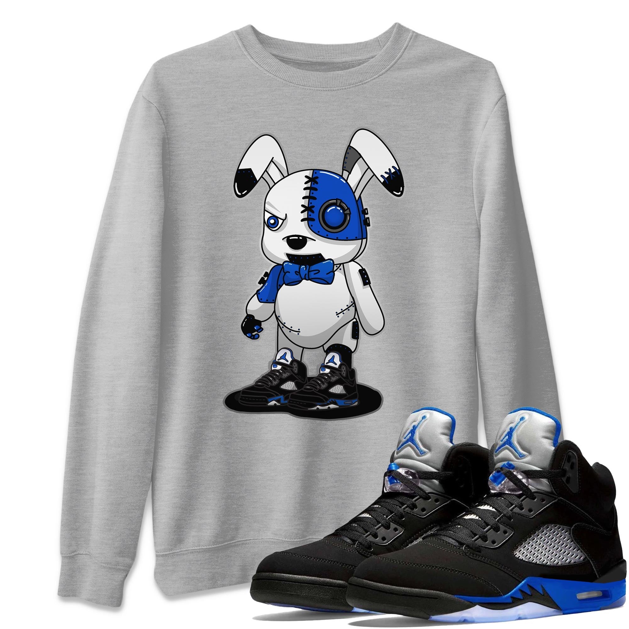 Cyborg Bunny Unisex Tops - Air Jordan 5 Racer Blue
