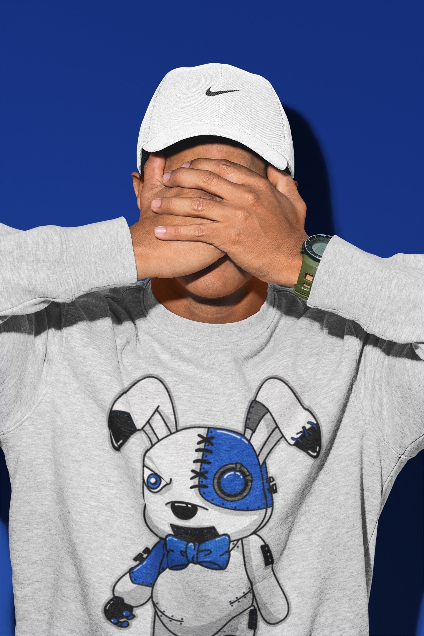Cyborg Bunny Unisex Tops - Air Jordan 5 Racer Blue