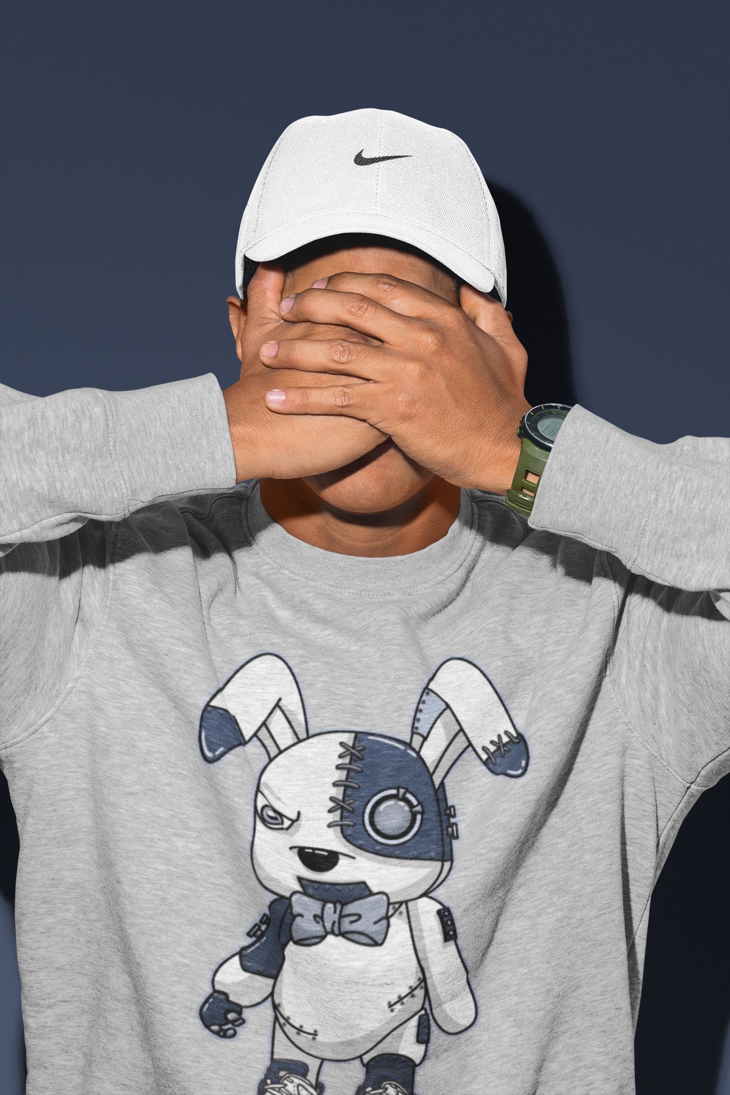 Cyborg Bunny Unisex Tops - Air Jordan 6 Midnight Navy