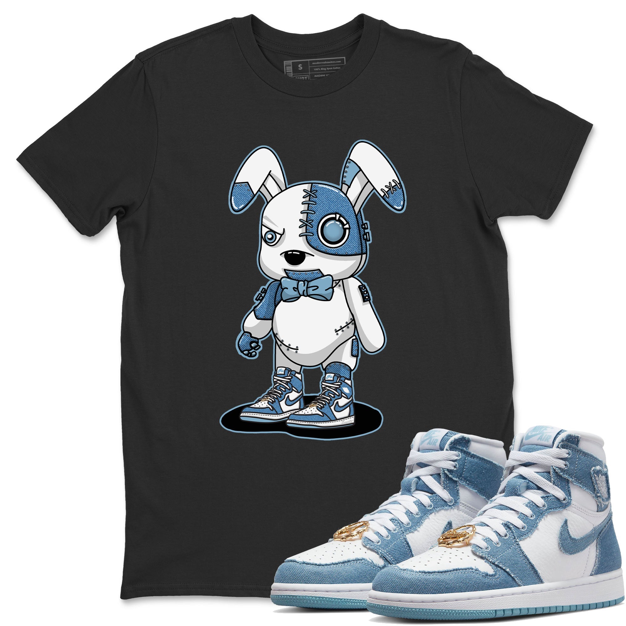 Cyborg Bunny Unisex Tops - Air Jordan 1 Denim