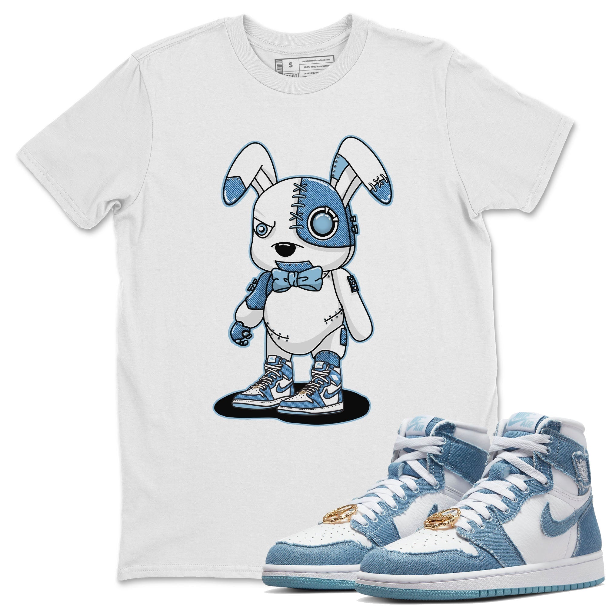 Cyborg Bunny Unisex Tops - Air Jordan 1 Denim
