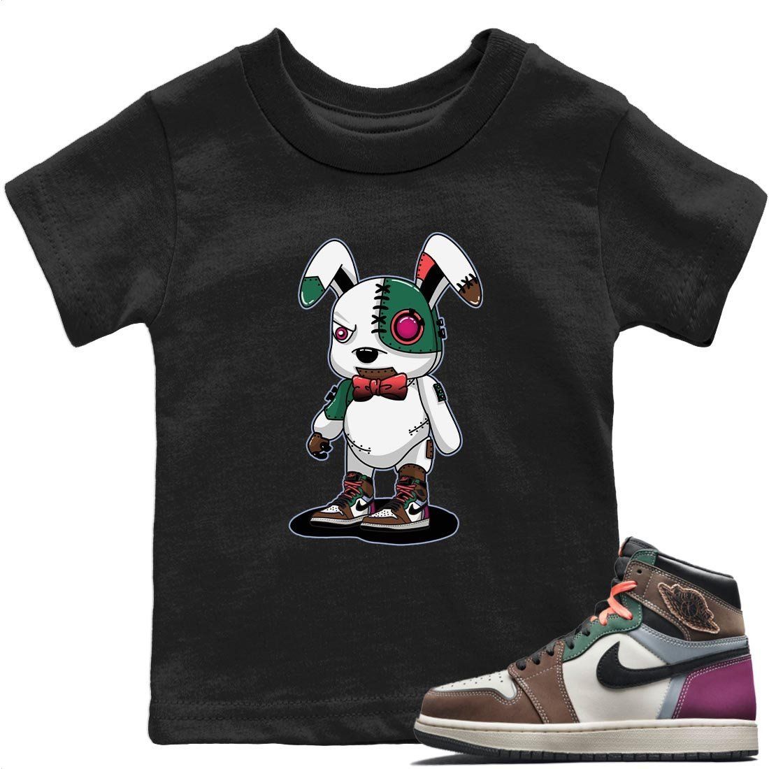 Cyborg Bunny Kids Tops - Air Jordan 1 Hand Crafted