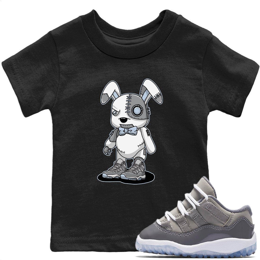 Cyborg Bunny Kids Tops - Air Jordan 11 Cool Grey
