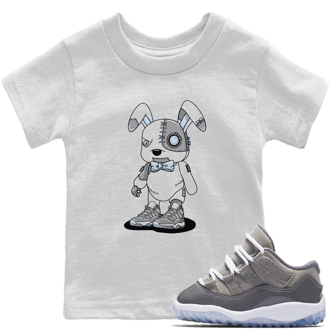 Cyborg Bunny Kids Tops - Air Jordan 11 Cool Grey