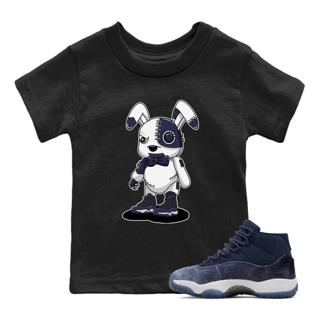 Cyborg Bunny Kids Tops - Air Jordan 11 Midnight Navy