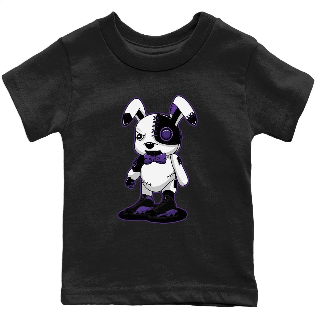 Cyborg Bunny Kids Tops - Air Jordan 13 Court Purple