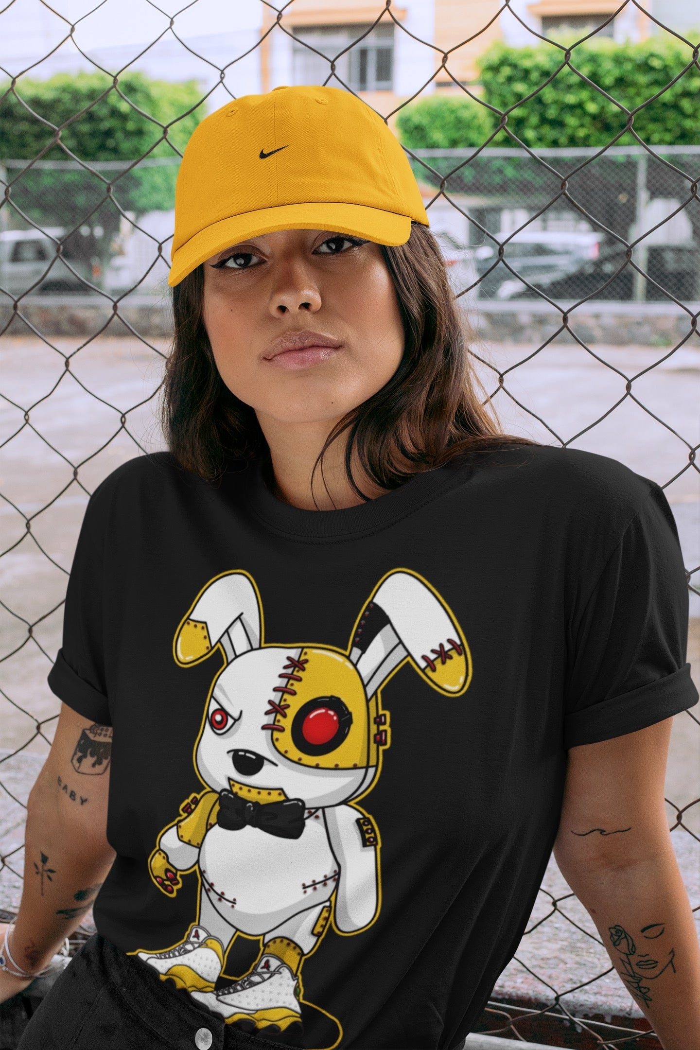Cyborg Bunny Unisex Tops - Air Jordan 13 Del Sol
