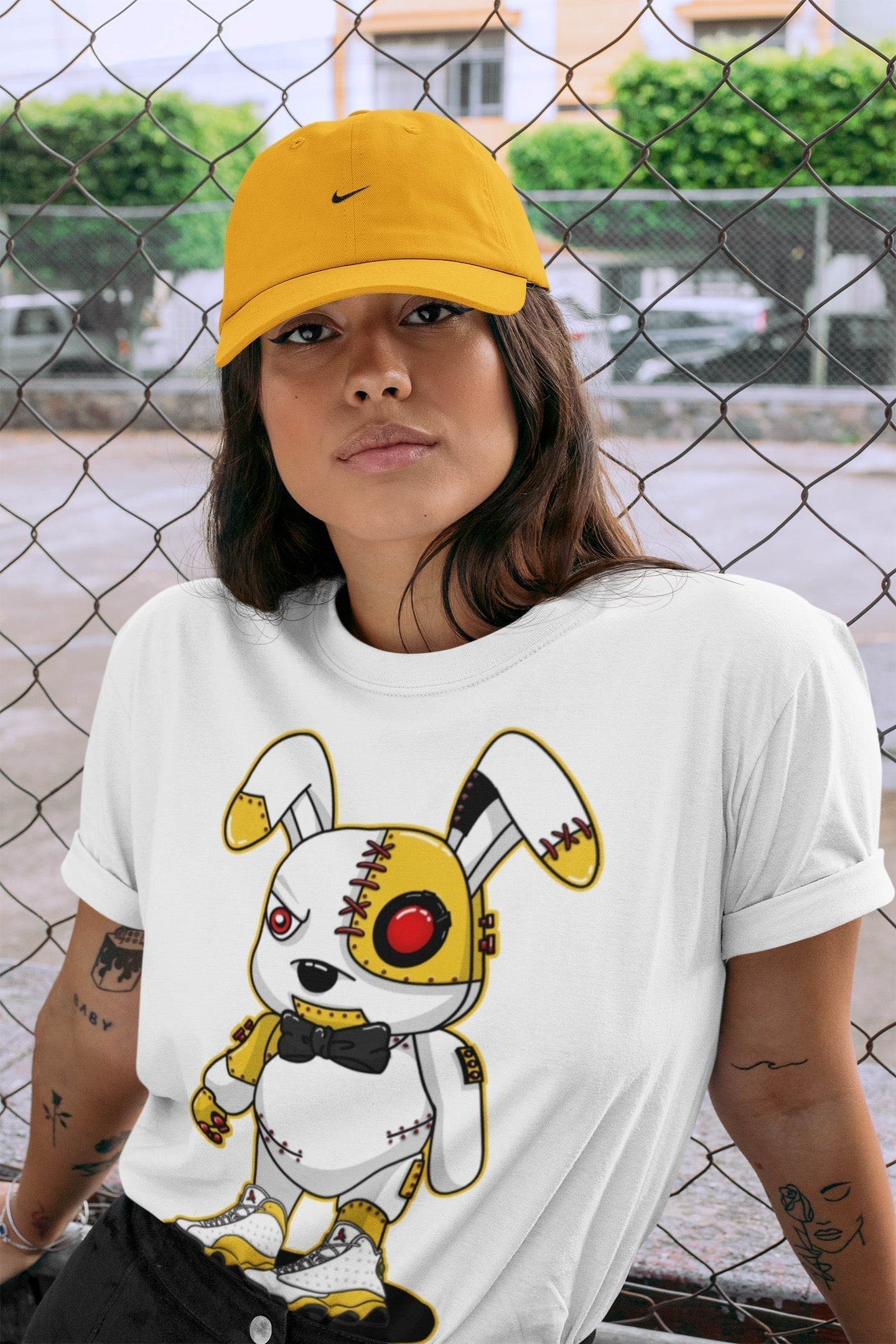 Cyborg Bunny Unisex Tops - Air Jordan 13 Del Sol