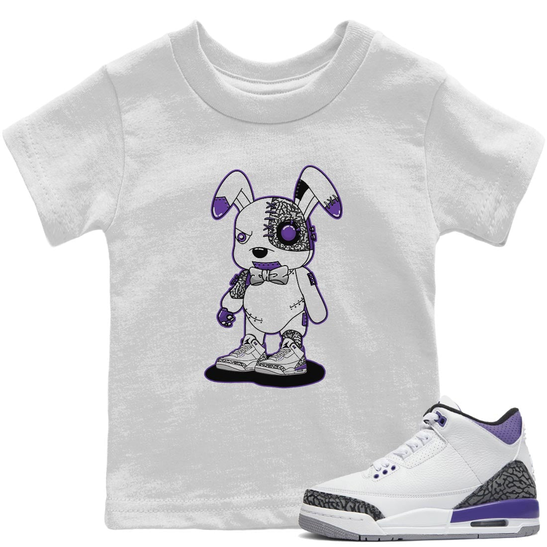 Cyborg Bunny Kids Tops - Air Jordan 3 Dark Iris