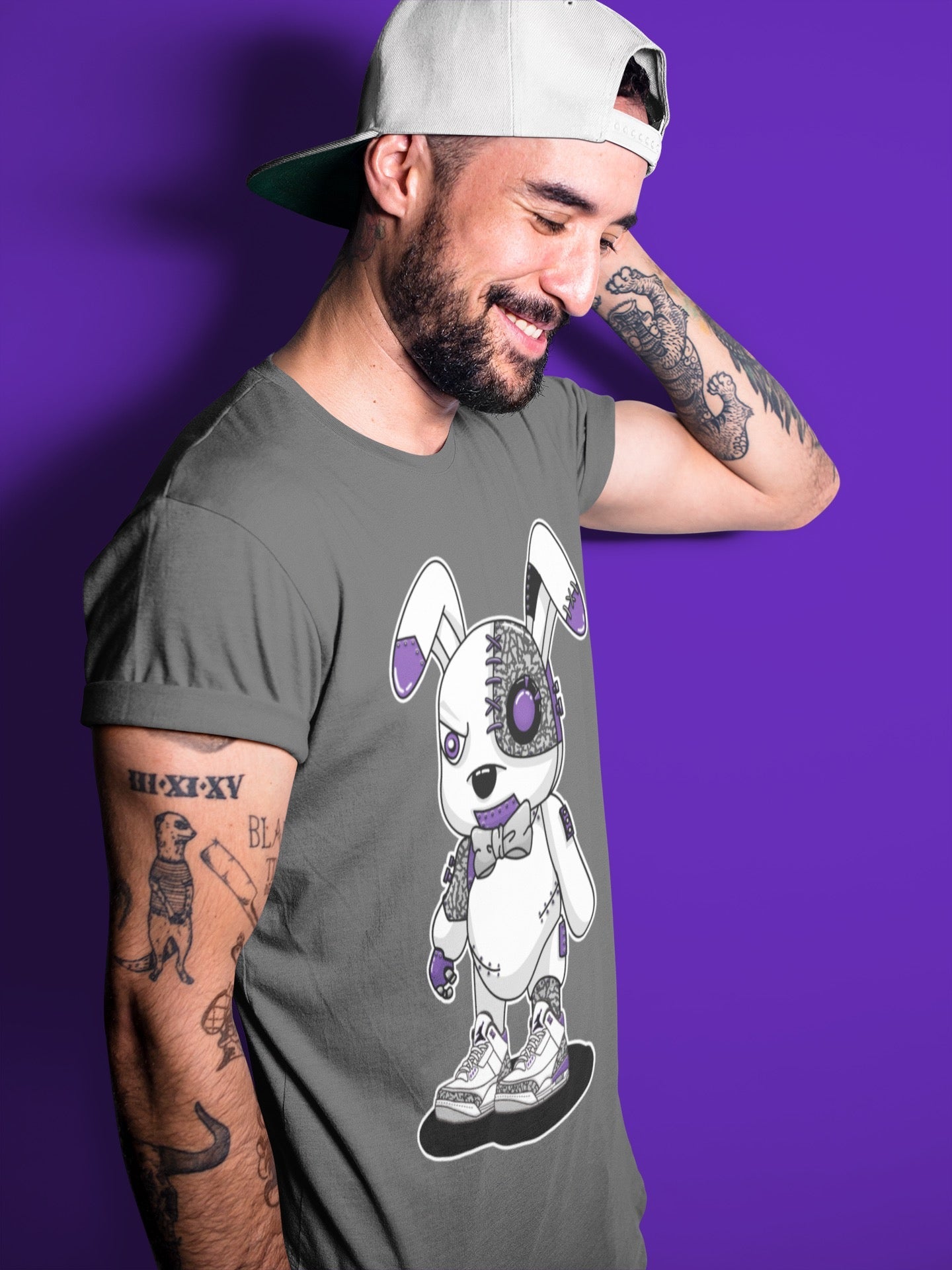 Cyborg Bunny Unisex Tops - Air Jordan 3 Dark Iris