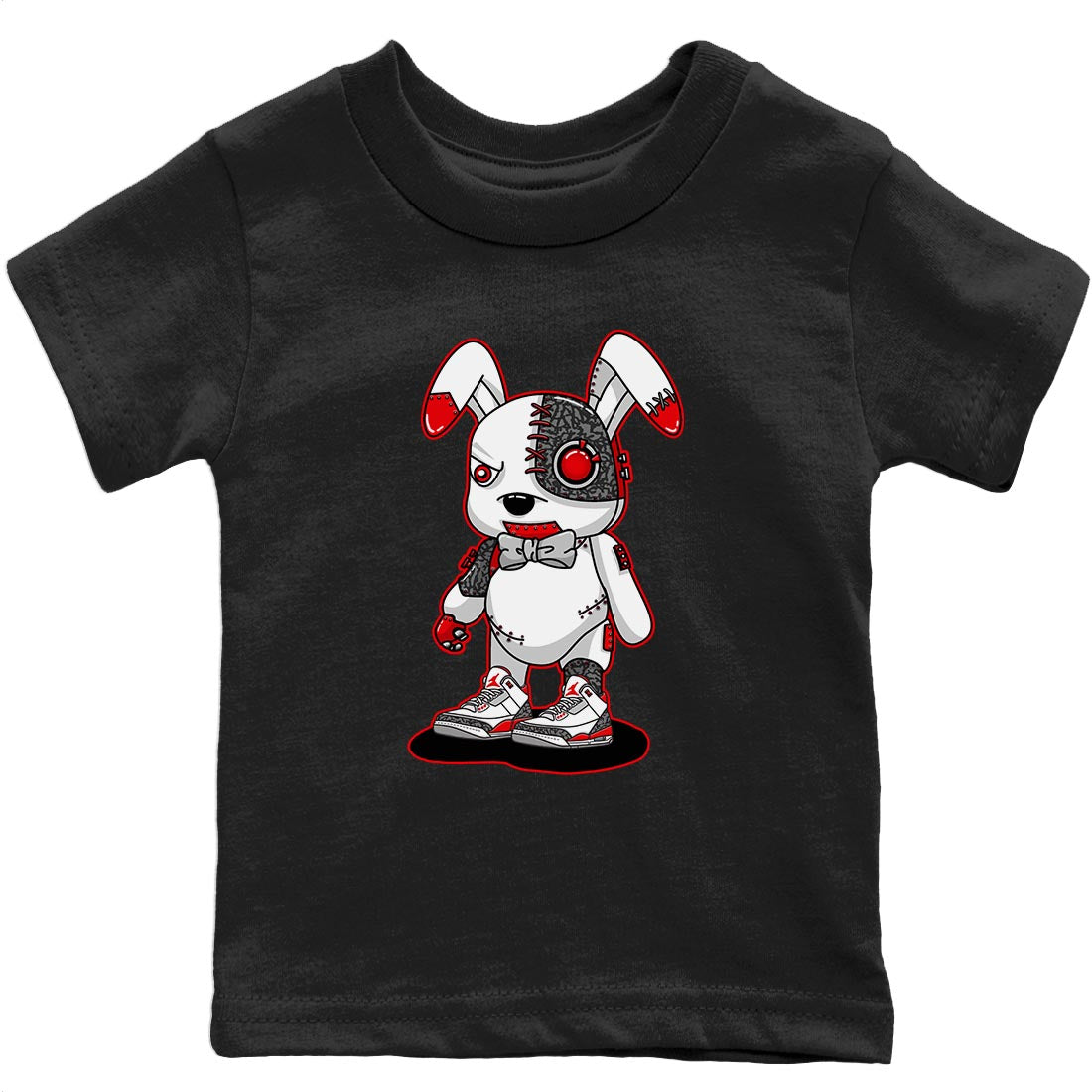 Cyborg Bunny Kids Tops - Air Jordan 3 Fire Red