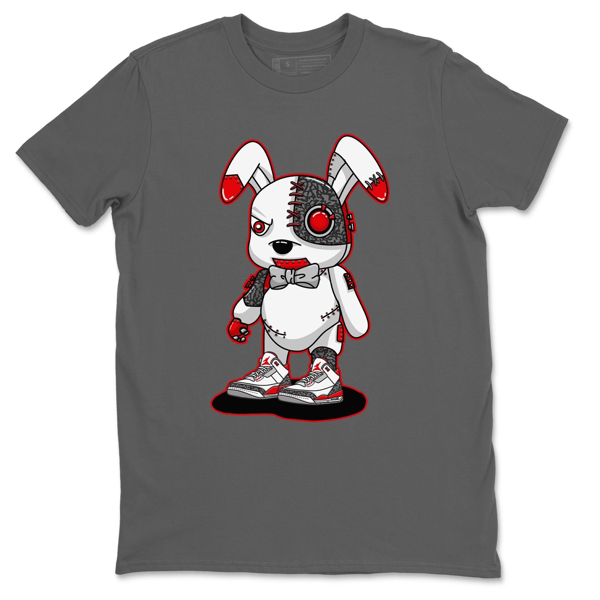 Cyborg Bunny Unisex Tops - Air Jordan 3 Fire Red